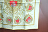 HERMES Petit Carre 40 Scarf Handkerchief "LES ARMES DE PARIS" Silk Yellow J8786