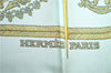 HERMES Petit Carre 40 Scarf Handkerchief "LES ARMES DE PARIS" Silk Yellow J8786