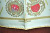 HERMES Petit Carre 40 Scarf Handkerchief "LES ARMES DE PARIS" Silk Yellow J8786