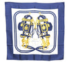 Authentic HERMES Carre 90 Scarf "BRIDES de GALA par" Silk Navy J8791