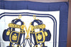 Authentic HERMES Carre 90 Scarf "BRIDES de GALA par" Silk Navy J8791