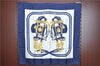 Authentic HERMES Carre 90 Scarf "BRIDES de GALA par" Silk Navy J8791