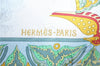 Authentic HERMES Carre 90 Scarf "Ciels Byzantins" Silk Yellow Blue Box J8800