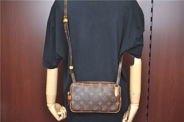 Auth Louis Vuitton Monogram Marly Bandouliere Shoulder Cross Bag M51828 LV J8806