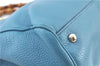 Authentic GUCCI Bamboo 2way Hand Shoulder Bag Purse Leather 323660 Blue J8808