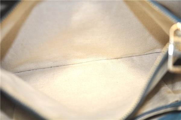 Authentic GUCCI Bamboo 2way Hand Shoulder Bag Purse Leather 323660 Blue J8808