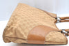 Authentic GUCCI Shoulder Tote Bag Purse GG Canvas Leather 113016 Beige J8833