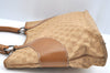 Authentic GUCCI Shoulder Tote Bag Purse GG Canvas Leather 113016 Beige J8833