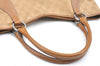 Authentic GUCCI Shoulder Tote Bag Purse GG Canvas Leather 113016 Beige J8833