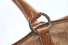 Authentic GUCCI Shoulder Tote Bag Purse GG Canvas Leather 113016 Beige J8833