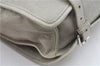 Auth BALENCIAGA Utility Messenger Shoulder Bag Leather 272807 Light Green J8857