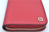 Authentic GUCCI Interlocking G Long Wallet Purse Leather 449347 Red J8860