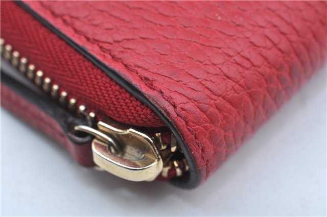 Authentic GUCCI Interlocking G Long Wallet Purse Leather 449347 Red J8860