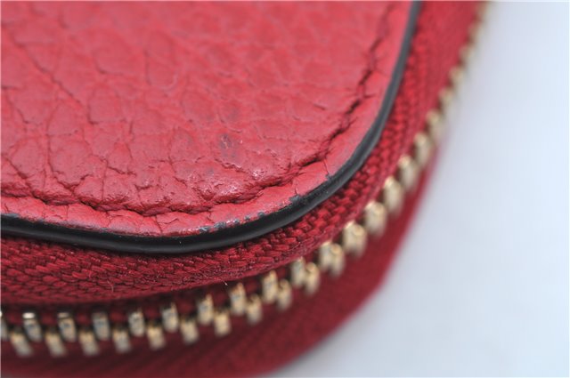 Authentic GUCCI Interlocking G Long Wallet Purse Leather 449347 Red J8860