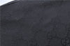 Authentic GUCCI Hand Bag Pouch Purse GG Canvas Leather 07198 Black J8878
