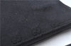 Authentic GUCCI Hand Bag Pouch Purse GG Canvas Leather 07198 Black J8878