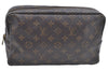 Auth Louis Vuitton Monogram Trousse Toilette 28 Clutch Hand Bag M47522 LV J8895