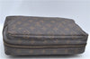 Auth Louis Vuitton Monogram Trousse Toilette 28 Clutch Hand Bag M47522 LV J8895