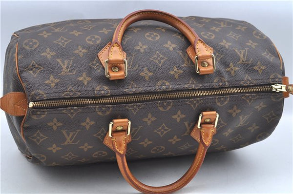 Authentic Louis Vuitton Monogram Speedy 35 Hand Boston Bag M41524 LV J8899