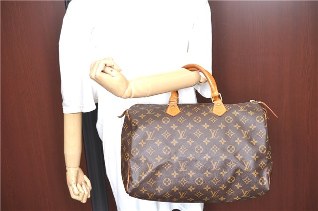 Authentic Louis Vuitton Monogram Speedy 35 Hand Boston Bag M41524 LV J8899