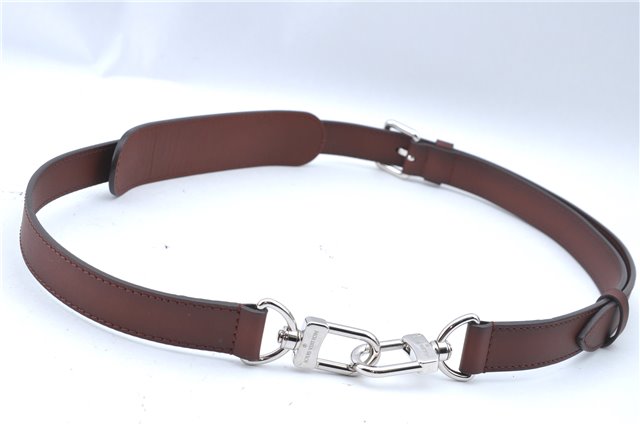 Authentic Louis Vuitton Leather Shoulder Strap Brown LV J8909