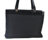 Authentic GUCCI Shoulder Tote Bag Nylon Enamel 0021039 Black J8912