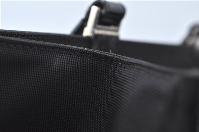 Authentic GUCCI Shoulder Tote Bag Nylon Enamel 0021039 Black J8912