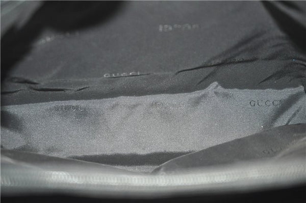 Authentic GUCCI Shoulder Tote Bag Nylon Enamel 0021039 Black J8912