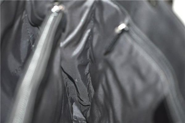 Authentic GUCCI Shoulder Tote Bag Nylon Enamel 0021039 Black J8912