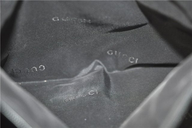 Authentic GUCCI Shoulder Tote Bag Nylon Enamel 0021039 Black J8912