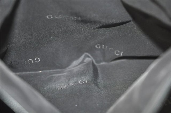 Authentic GUCCI Shoulder Tote Bag Nylon Enamel 0021039 Black J8912