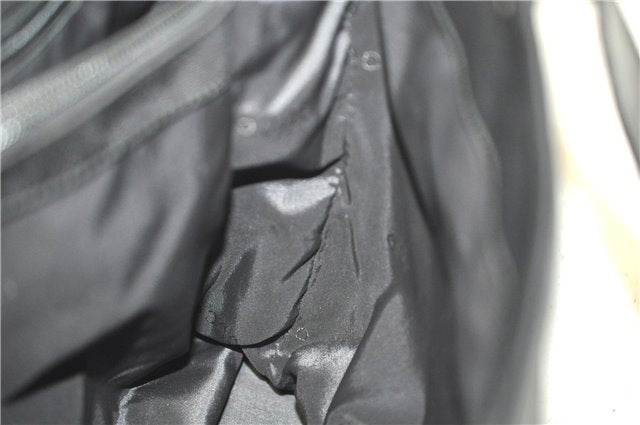 Authentic GUCCI Shoulder Tote Bag Nylon Enamel 0021039 Black J8912