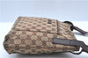 Authentic GUCCI Shoulder Cross Body Bag Purse GG Canvas Leather Brown J8914