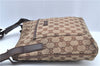Authentic GUCCI Shoulder Cross Body Bag Purse GG Canvas Leather Brown J8914