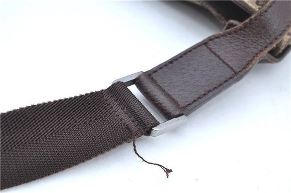Authentic GUCCI Shoulder Cross Body Bag Purse GG Canvas Leather Brown J8914