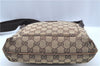 Authentic GUCCI Shoulder Cross Body Bag Purse GG Canvas Leather Brown J8914