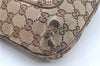 Authentic GUCCI Shoulder Cross Body Bag Purse GG Canvas Leather Brown J8914