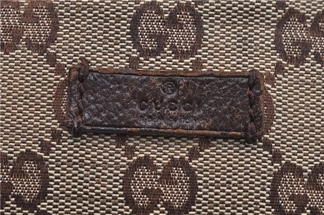 Authentic GUCCI Shoulder Cross Body Bag Purse GG Canvas Leather Brown J8914