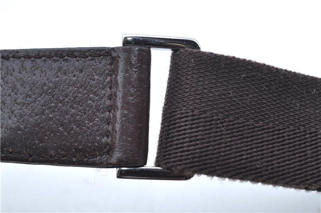 Authentic GUCCI Shoulder Cross Body Bag Purse GG Canvas Leather Brown J8914