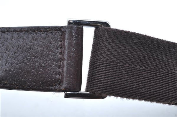 Authentic GUCCI Shoulder Cross Body Bag Purse GG Canvas Leather Brown J8914