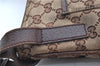 Authentic GUCCI Shoulder Cross Body Bag Purse GG Canvas Leather Brown J8914