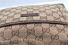 Authentic GUCCI Shoulder Cross Body Bag Purse GG Canvas Leather Brown J8914