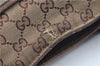 Authentic GUCCI Shoulder Cross Body Bag Purse GG Canvas Leather Brown J8914