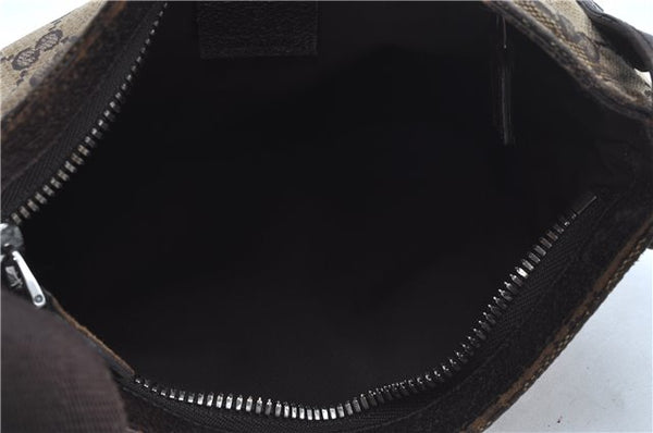 Authentic GUCCI Shoulder Cross Body Bag Purse GG Canvas Leather Brown J8914