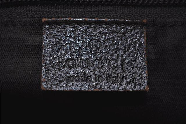 Authentic GUCCI Shoulder Cross Body Bag Purse GG Canvas Leather Brown J8914