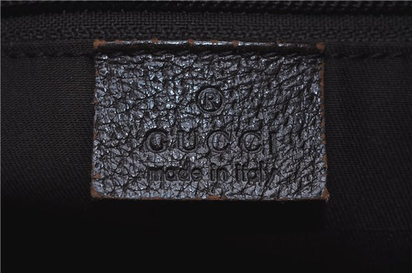Authentic GUCCI Shoulder Cross Body Bag Purse GG Canvas Leather Brown J8914