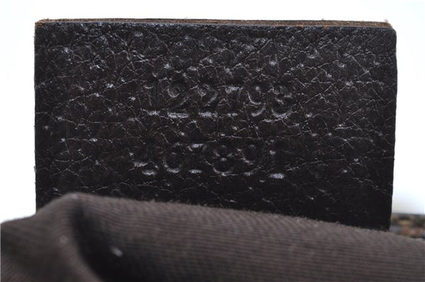 Authentic GUCCI Shoulder Cross Body Bag Purse GG Canvas Leather Brown J8914