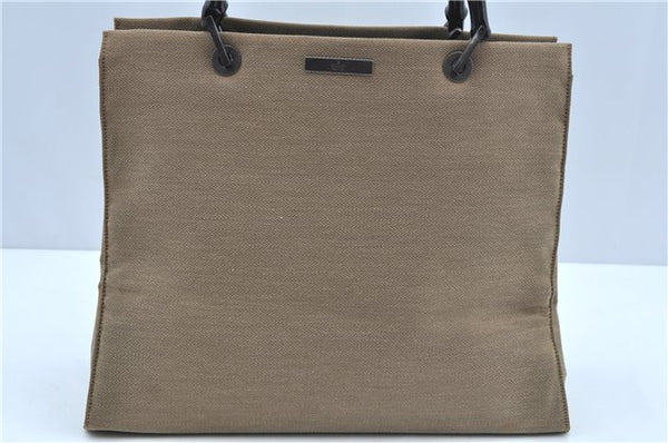 Authentic GUCCI Bamboo Hand Bag Canvas 0021010 Beige J8915