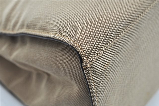 Authentic GUCCI Bamboo Hand Bag Canvas 0021010 Beige J8915