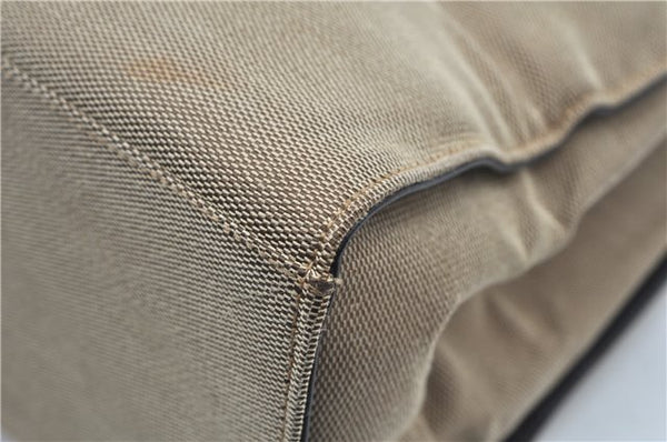 Authentic GUCCI Bamboo Hand Bag Canvas 0021010 Beige J8915